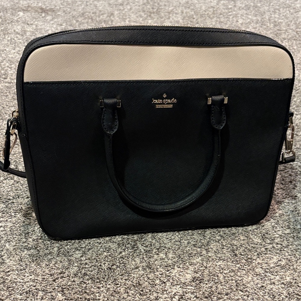Kate Spade Black and Cream Satchel